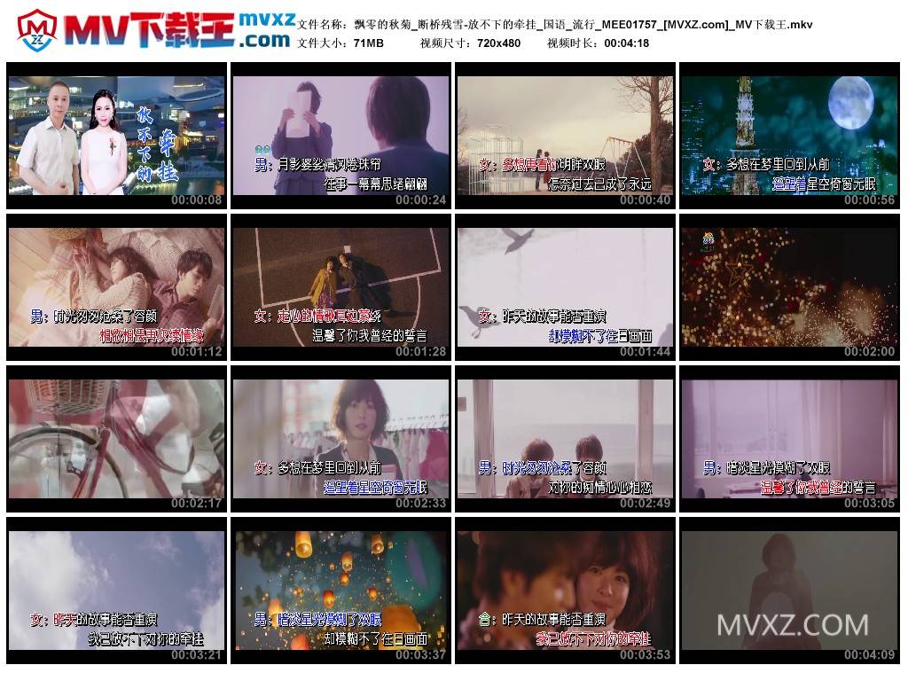 飘零的秋菊_断桥残雪-放不下的牵挂_国语_流行_MEE01757